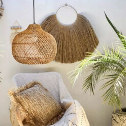 Rattan Lampshade, Rattan Pendant Light, Rattan Light Fixture, Wo