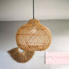 Rattan Lampshade, Rattan Pendant Light, Rattan Light Fixture, Wo